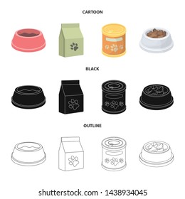 Vector design of food and tin logo. Collection of food and bottle vector icon for stock.