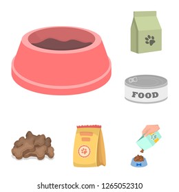 Vector design of food  and tin symbol. Collection of food  and bottle stock vector illustration.