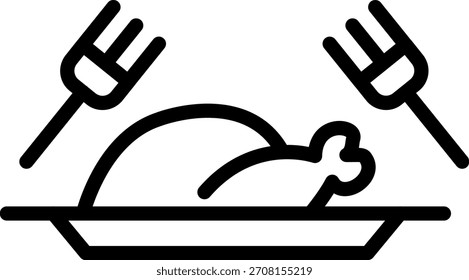 Estilo de icono de bandeja de comida de diseño de Vector