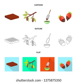 Vector design of food and yummy symbol. Collection of food and brown   stock symbol for web.