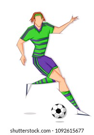 Vector design of Football player playing Soccer Tournament