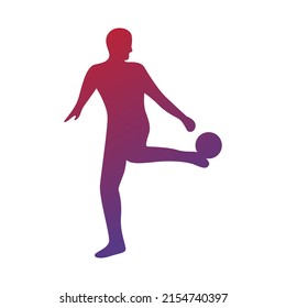 Vektordesign, Fußballspielergestalt, Illustration