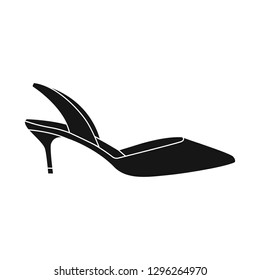 Vector design of footwear and woman sign. Collection of footwear and foot vector icon for stock.