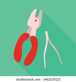 Vector design of forceps and tweezer logo. Collection of forceps and tool stock vector illustration.