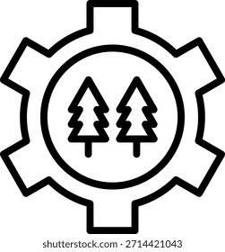Diseño de Vector Estilo de ícono de gestión forestal