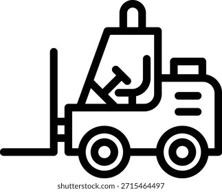 Estilo del icono de la carretilla elevadora del diseño del Vector