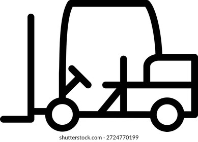 Estilo del icono de la carretilla elevadora del diseño del Vector