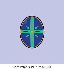 diseño vectorial en forma de colgante azul comúnmente utilizado para ojos de collar.
