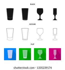 Vector design of form and celebration icon. Set of form and volume vector icon for stock.