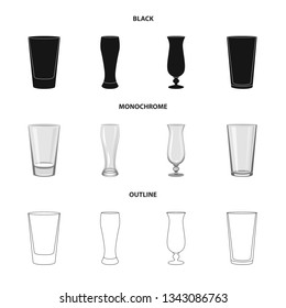 Vector design of form and celebration icon. Set of form and volume stock vector illustration.