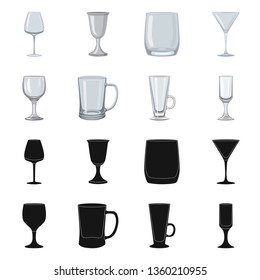 Vector design of form and celebration icon. Collection of form and volume stock symbol for web.