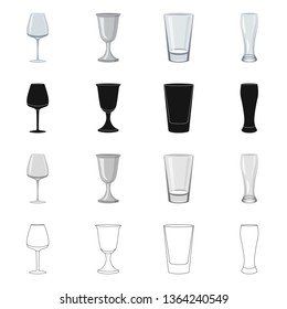 Vector design of form and celebration icon. Collection of form and volume stock vector illustration.