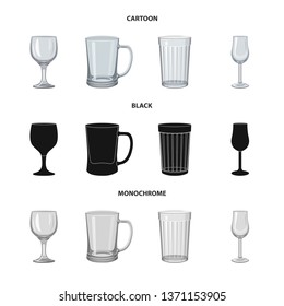 Vector design of form and celebration icon. Set of form and volume stock symbol for web.