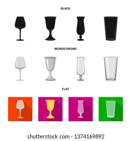 Vector design of form and celebration icon. Collection of form and volume stock symbol for web.
