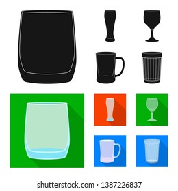 Vector design of form and celebration icon. Collection of form and volume stock vector illustration.