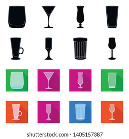 Vector design of form and celebration icon. Collection of form and volume vector icon for stock.