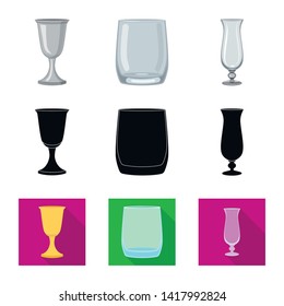 Vector design of form and celebration icon. Collection of form and volume stock vector illustration.