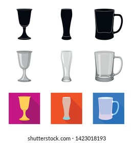 Vector design of form and celebration icon. Set of form and volume vector icon for stock.