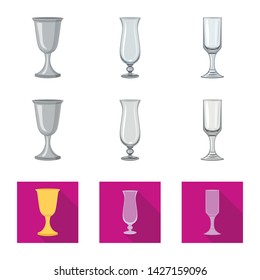 Vector design of form and celebration icon. Collection of form and volume vector icon for stock.