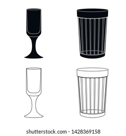 Vector design of form and celebration icon. Collection of form and volume stock symbol for web.