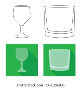 Vector design of form and celebration icon. Set of form and volume stock symbol for web.