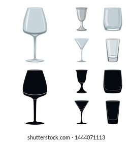 Vector design of form and celebration icon. Set of form and volume stock vector illustration.