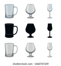 Vector design of form and celebration icon. Set of form and volume stock symbol for web.