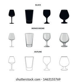 Vector design of form and celebration icon. Set of form and volume stock vector illustration.