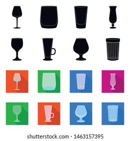 Vector design of form and celebration icon. Set of form and volume stock vector illustration.