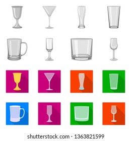 Vector design of form and celebration logo. Collection of form and volume stock vector illustration.
