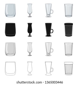 Vector design of form and celebration logo. Set of form and volume vector icon for stock.