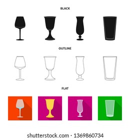 Vector design of form and celebration logo. Set of form and volume stock symbol for web.