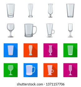 Vector design of form and celebration logo. Set of form and volume stock vector illustration.