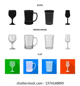 Vector design of form and celebration logo. Set of form and volume stock symbol for web.