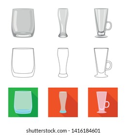 Vector design of form and celebration logo. Collection of form and volume stock symbol for web.