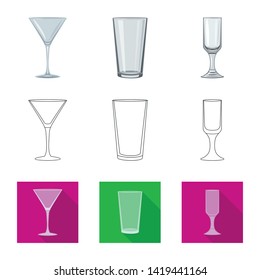 Vector design of form and celebration logo. Set of form and volume stock symbol for web.