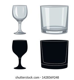 Vector design of form and celebration logo. Set of form and volume stock symbol for web.