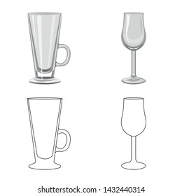 Vector design of form and celebration logo. Collection of form and volume stock vector illustration.