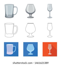 Vector design of form and celebration logo. Collection of form and volume stock vector illustration.
