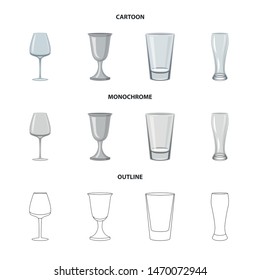 Vector design of form and celebration logo. Set of form and volume stock vector illustration.