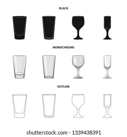 Vector design of form and celebration sign. Collection of form and volume stock vector illustration.