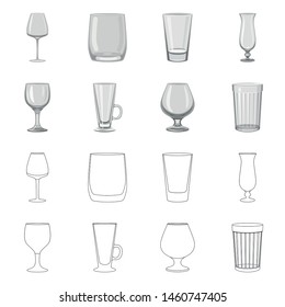 Vector design of form and celebration sign. Set of form and volume stock vector illustration.