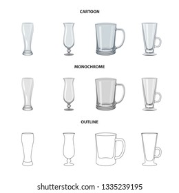 Vector design of form and celebration symbol. Set of form and volume vector icon for stock.