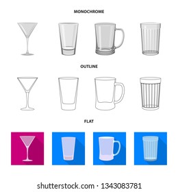 Vector design of form and celebration symbol. Set of form and volume stock symbol for web.