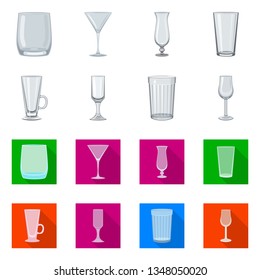 Vector design of form and celebration symbol. Set of form and volume stock vector illustration.