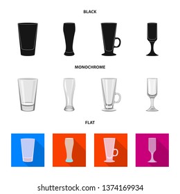 Vector design of form and celebration symbol. Collection of form and volume stock symbol for web.