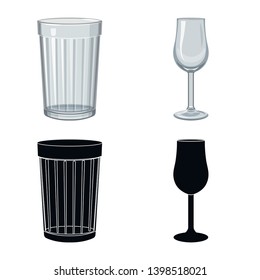 Vector design of form and celebration symbol. Collection of form and volume stock vector illustration.