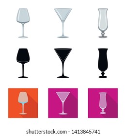 Vector design of form and celebration symbol. Set of form and volume stock symbol for web.