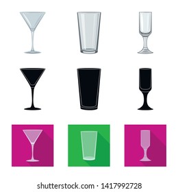 Vector design of form and celebration symbol. Collection of form and volume stock symbol for web.