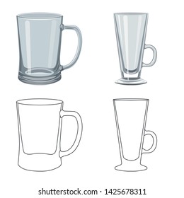 Vector design of form and celebration symbol. Collection of form and volume stock vector illustration.